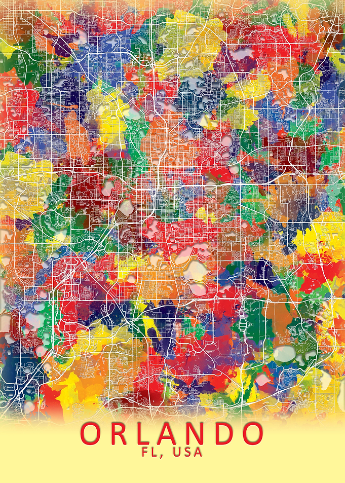 Orlando FL USA City Map