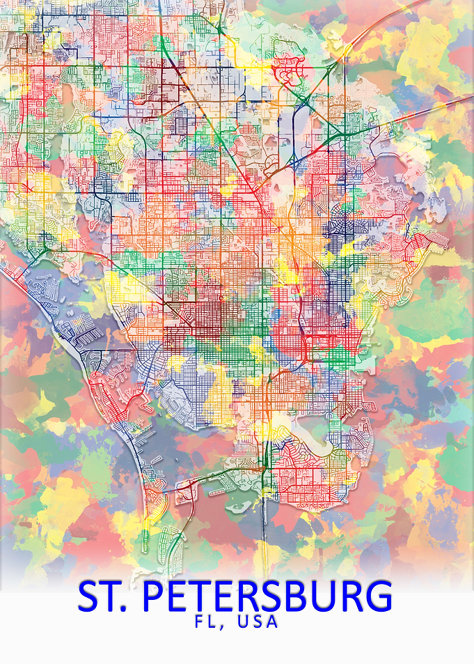 St Petersburg USA City Map