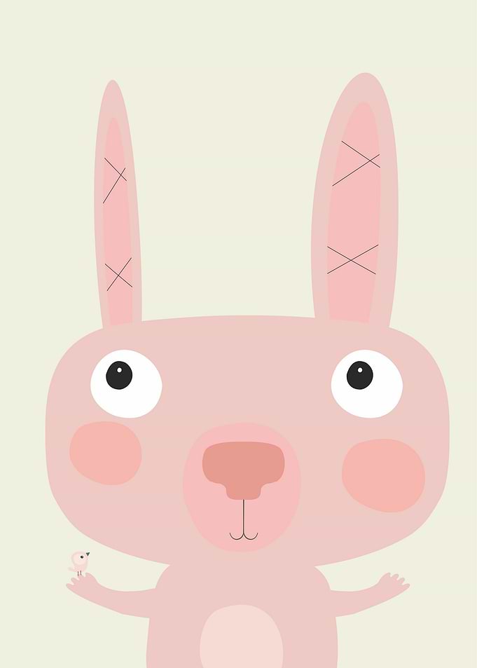 Pink Happy rabbit