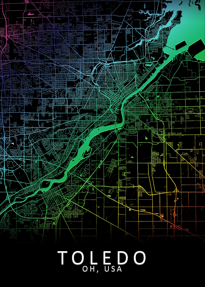 Toledo OH USA City Map