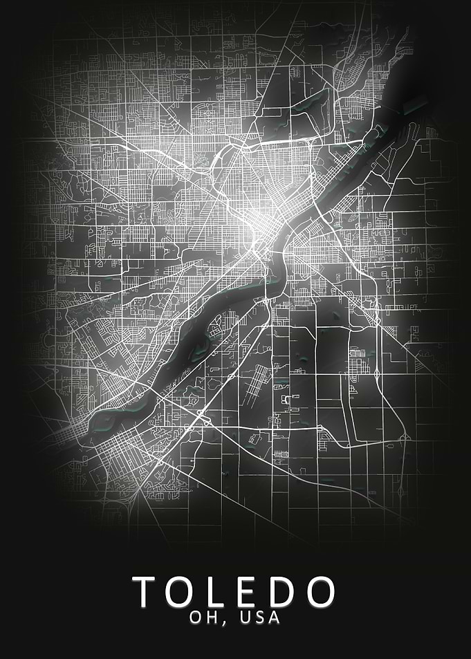 Toledo OH USA City Map