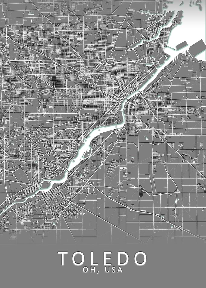 Toledo OH USA City Map