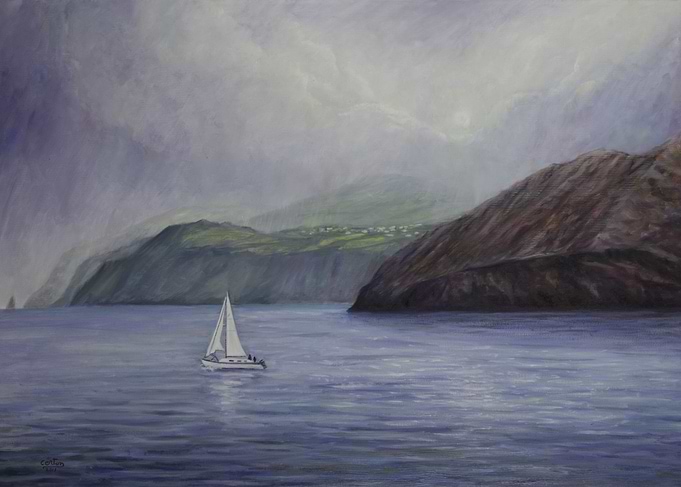 Sailing along the coast