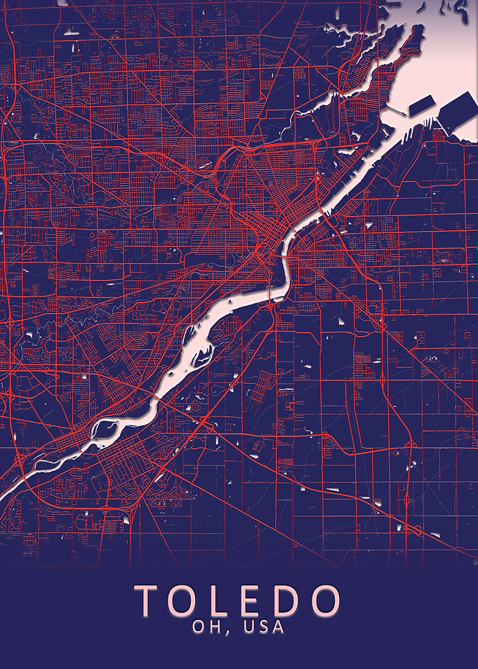 Toledo OH USA City Map