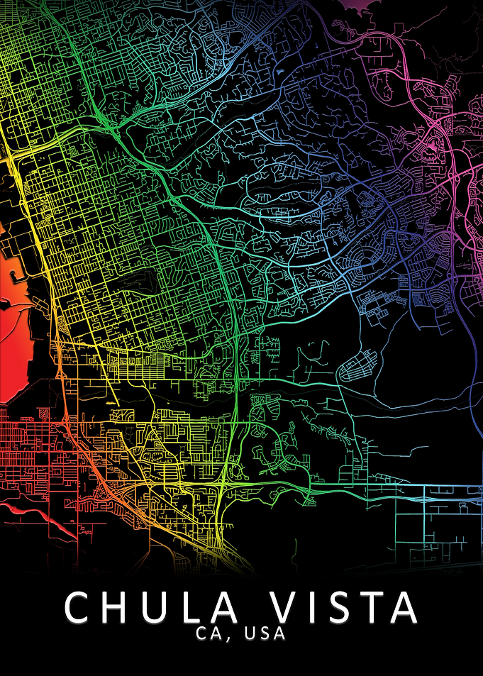 Chula Vista USA City Map