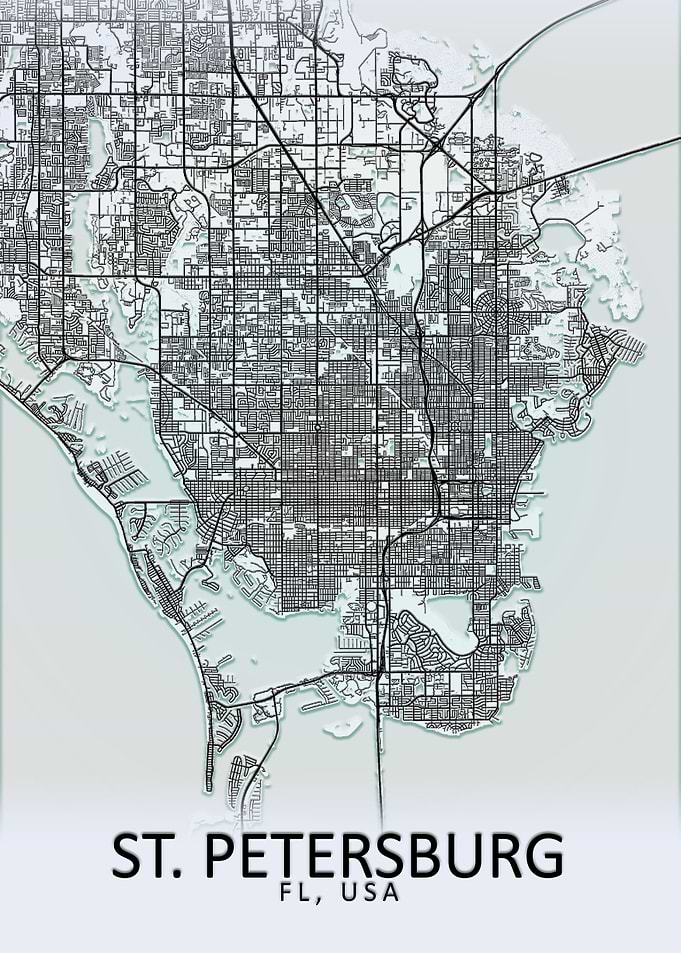 St Petersburg USA City Map
