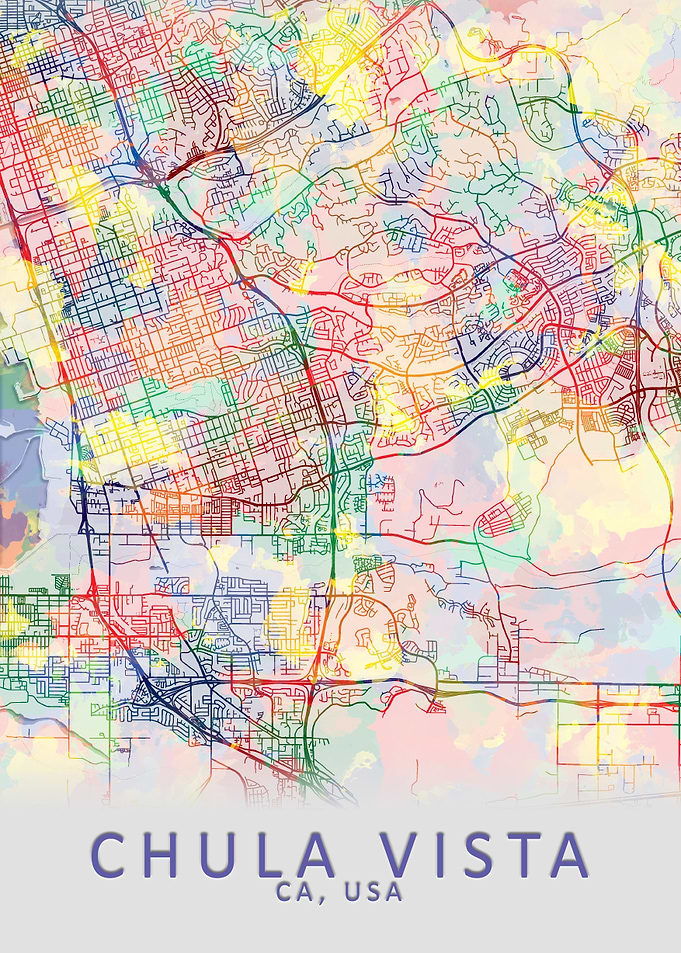 Chula Vista USA City Map