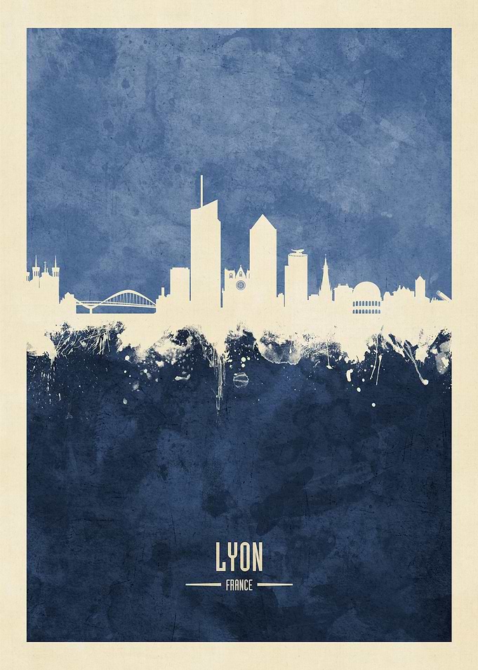 Lyon France Skyline