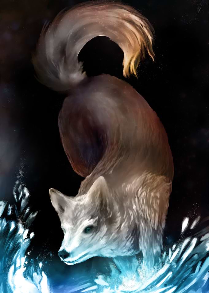 Fire and Ice Wolf