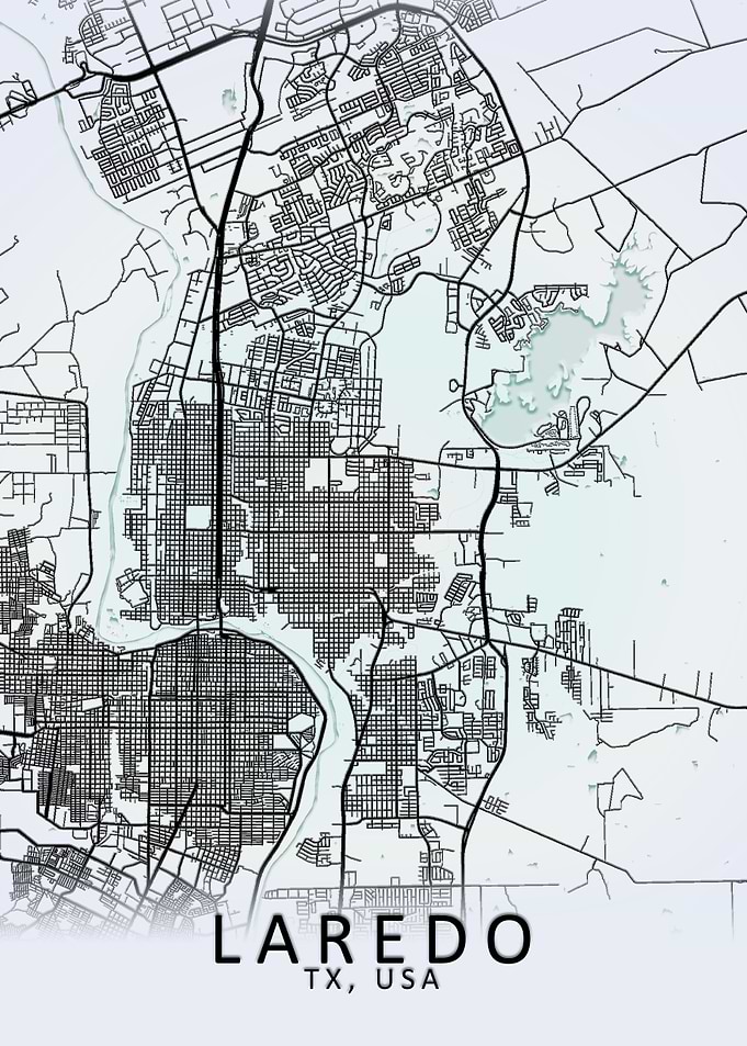 Laredo TX USA City Map