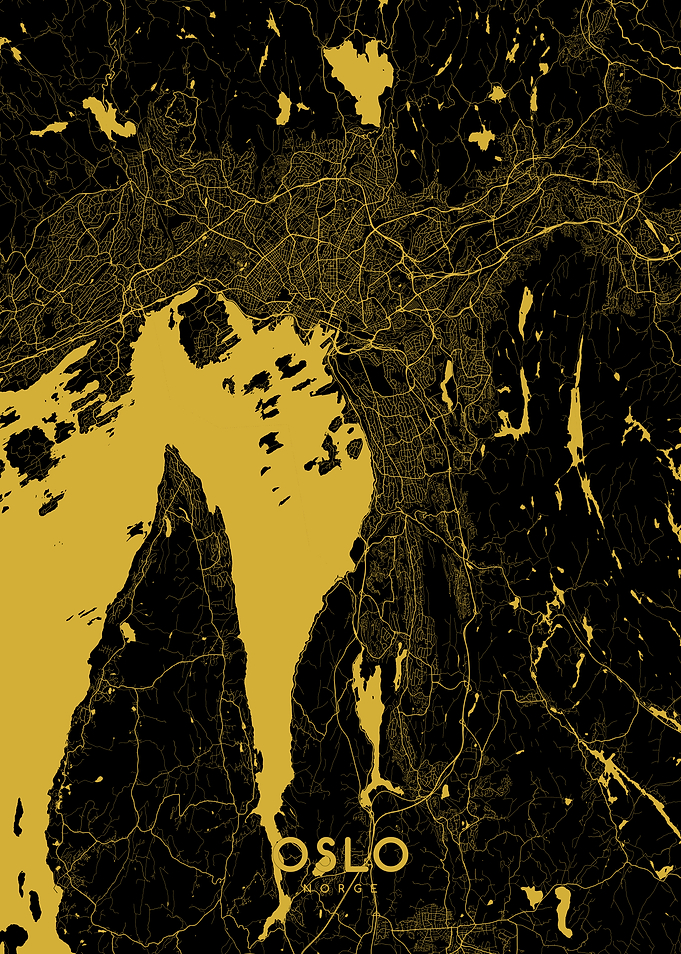 Oslo map gold