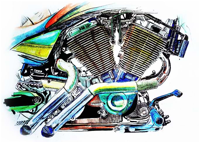 Double Silencer Bke Engine