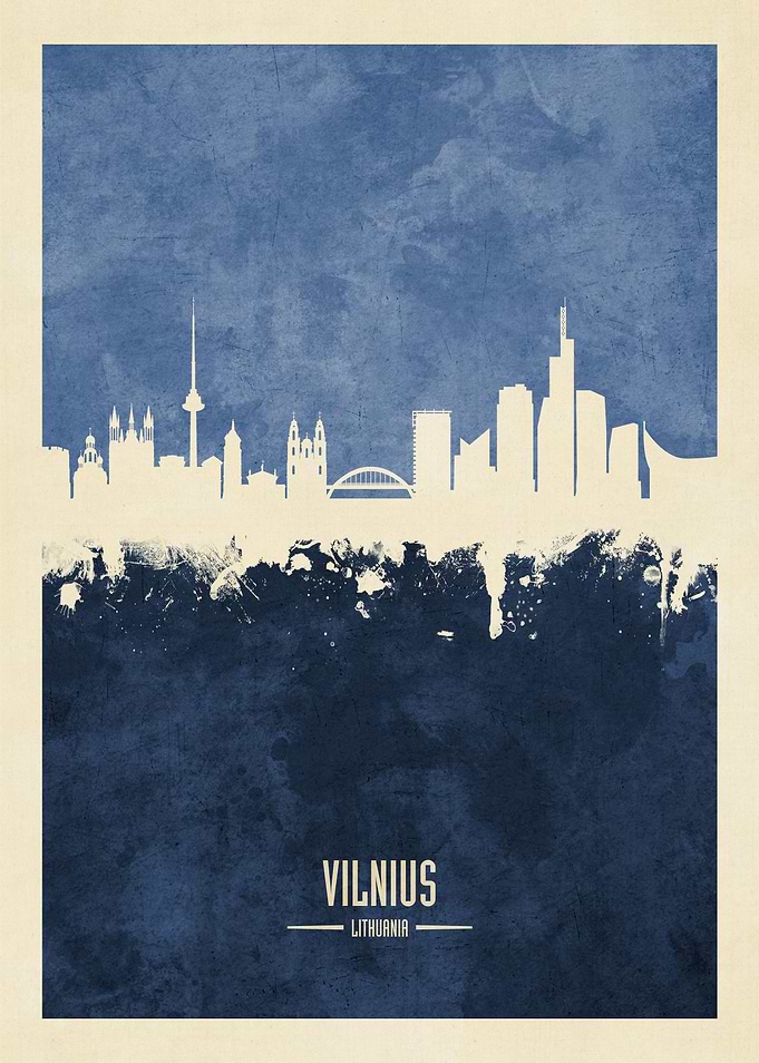Vilnius Lithuania Skyline