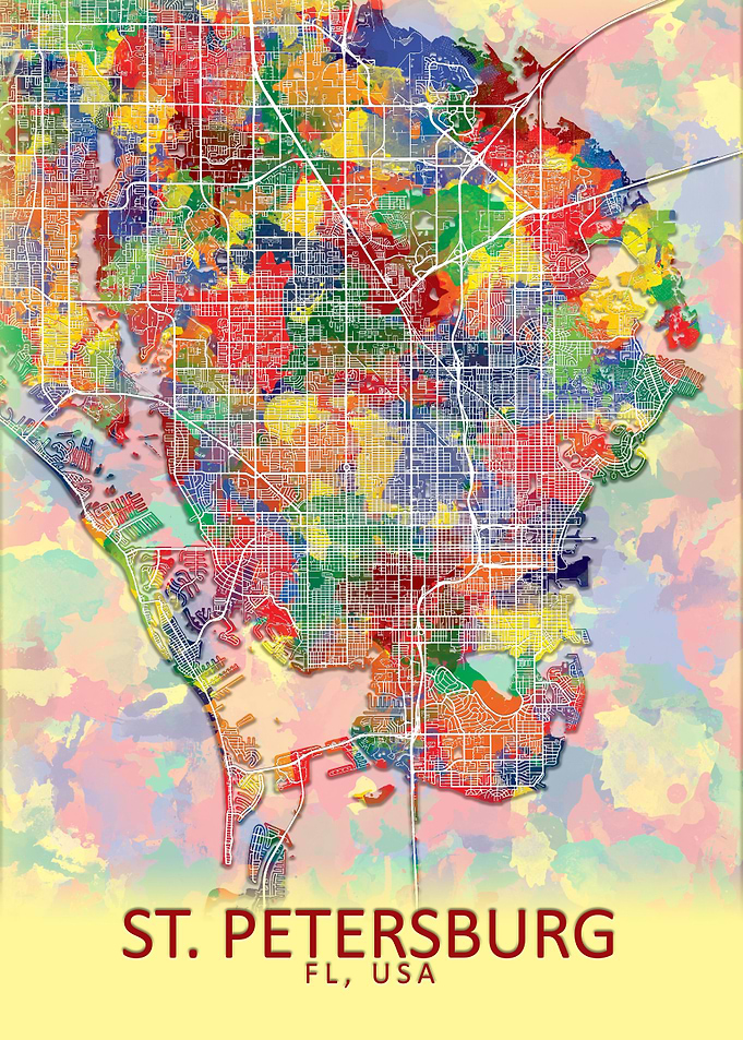 St Petersburg USA City Map