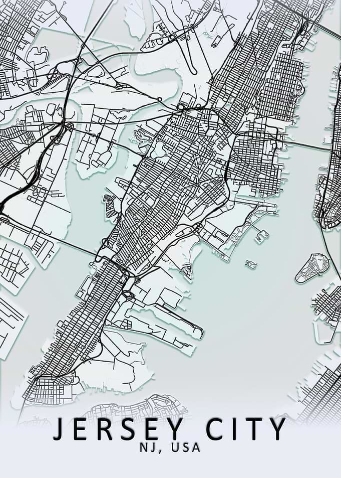Jersey City USA City Map