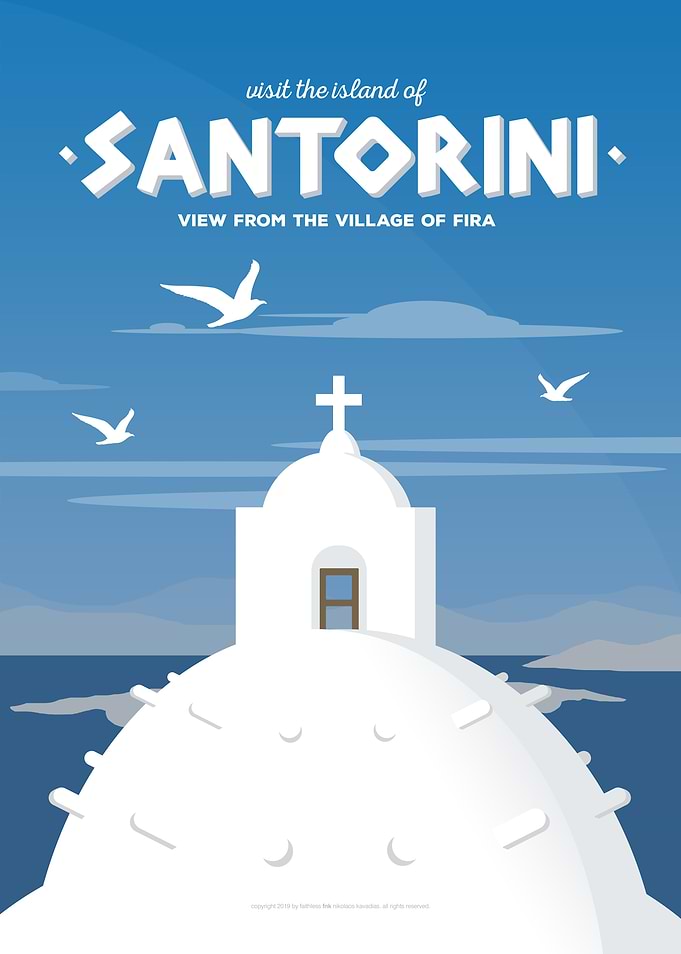 Santorini Fira Village