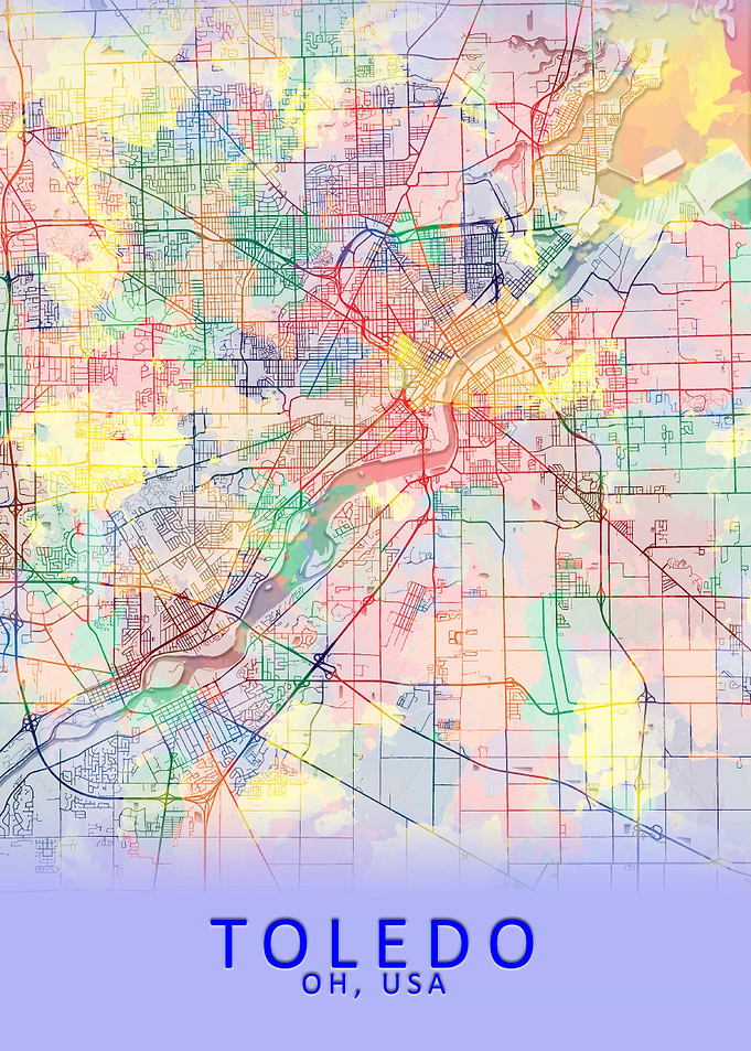 Toledo OH USA City Map