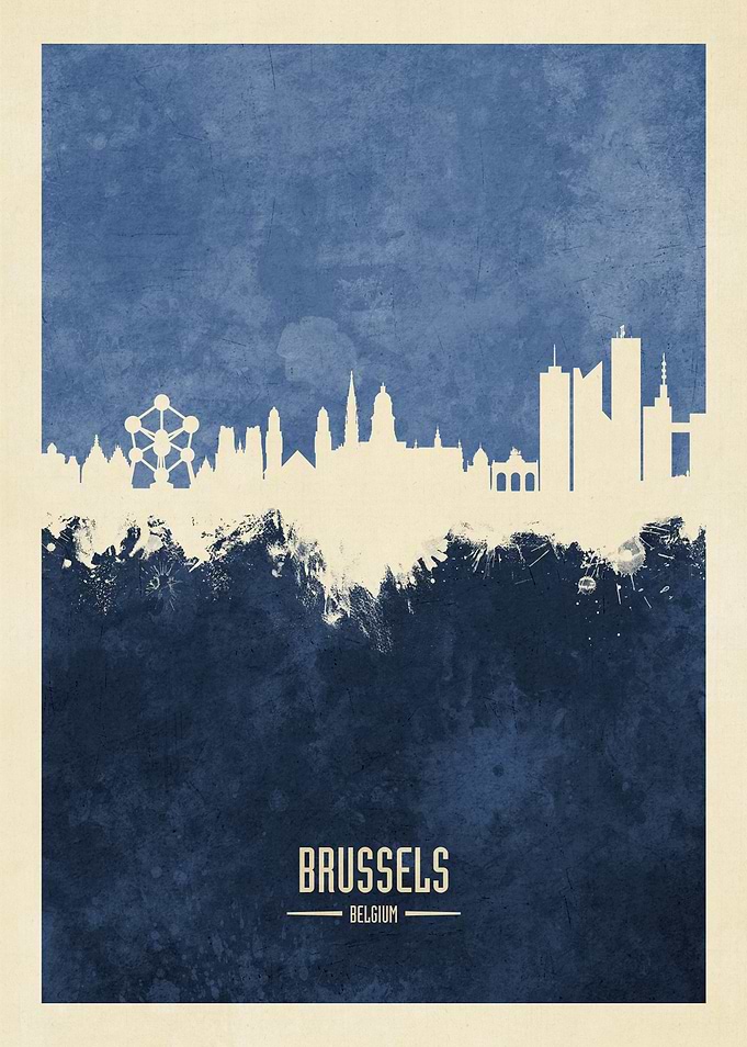 Brussels Belgium Skyline