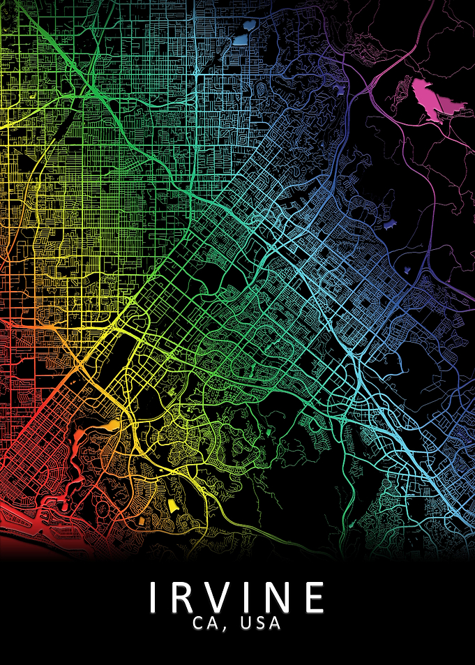 Irvine CA USA City Map