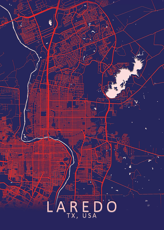 Laredo TX USA City Map