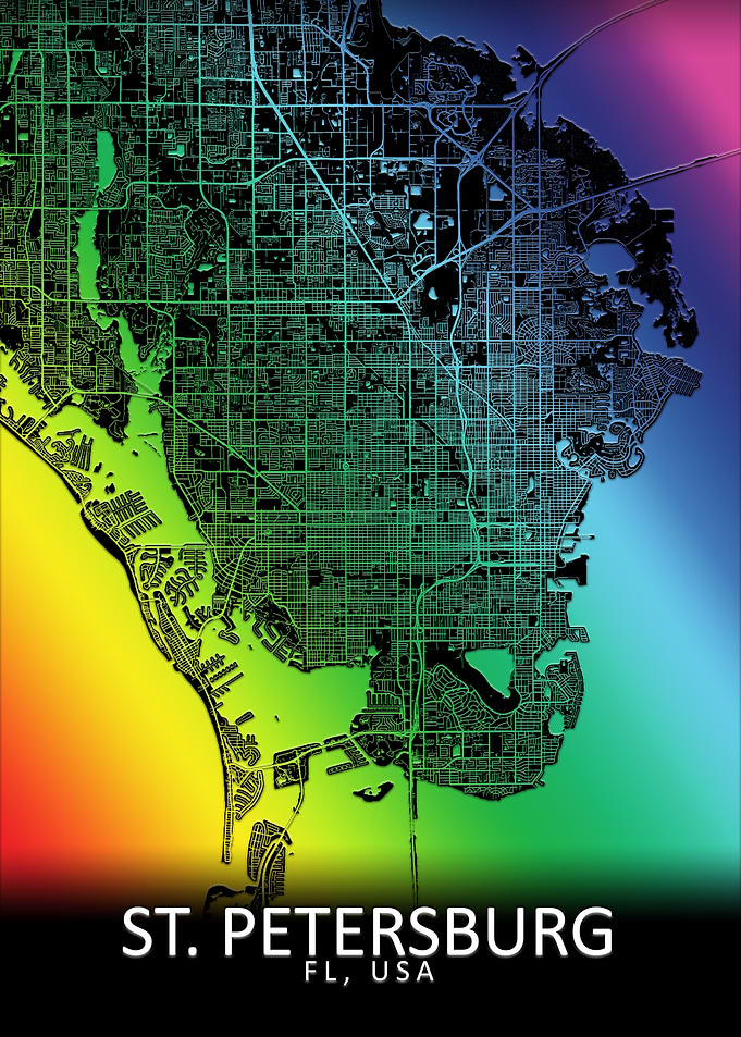 St Petersburg USA City Map