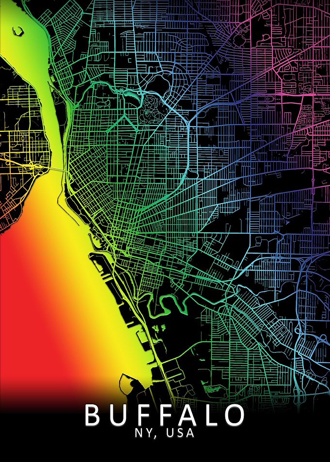 Buffalo NY USA City Map
