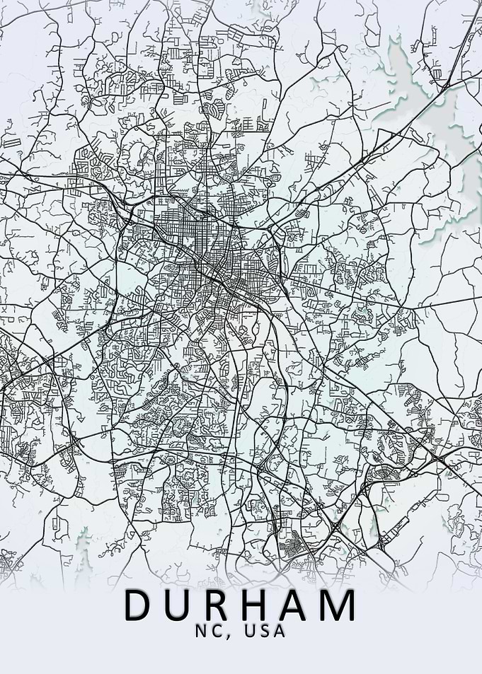 Durham NC USA City Map