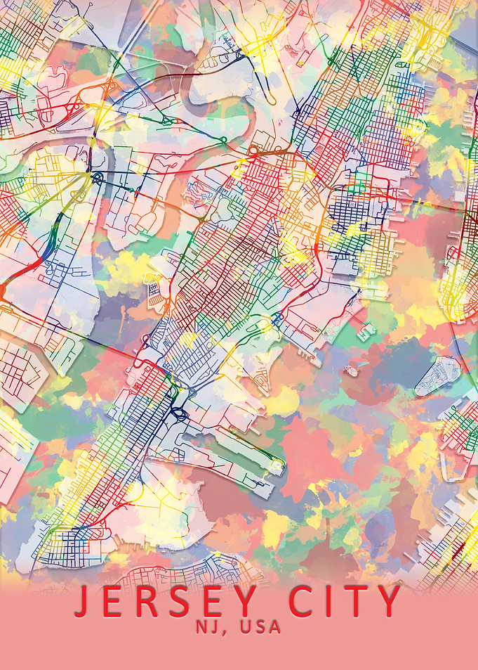 Jersey City USA City Map