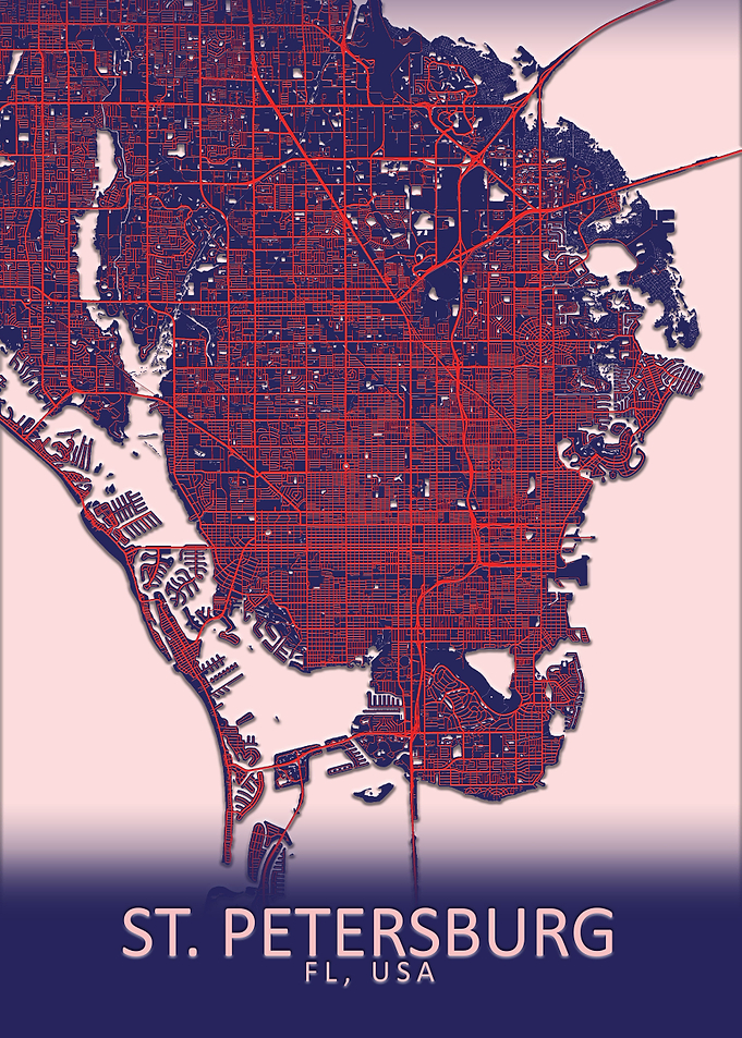 St Petersburg USA City Map