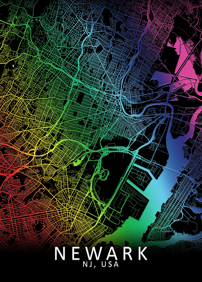 Newark NJ USA City Map