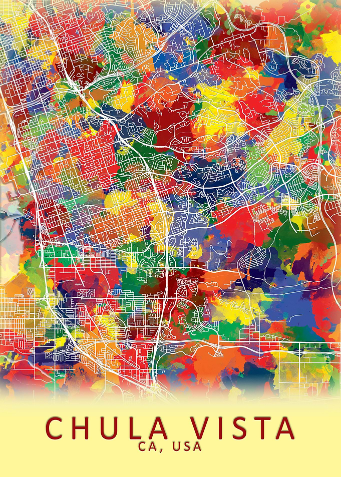 Chula Vista USA City Map