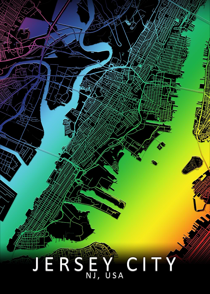 Jersey City USA City Map
