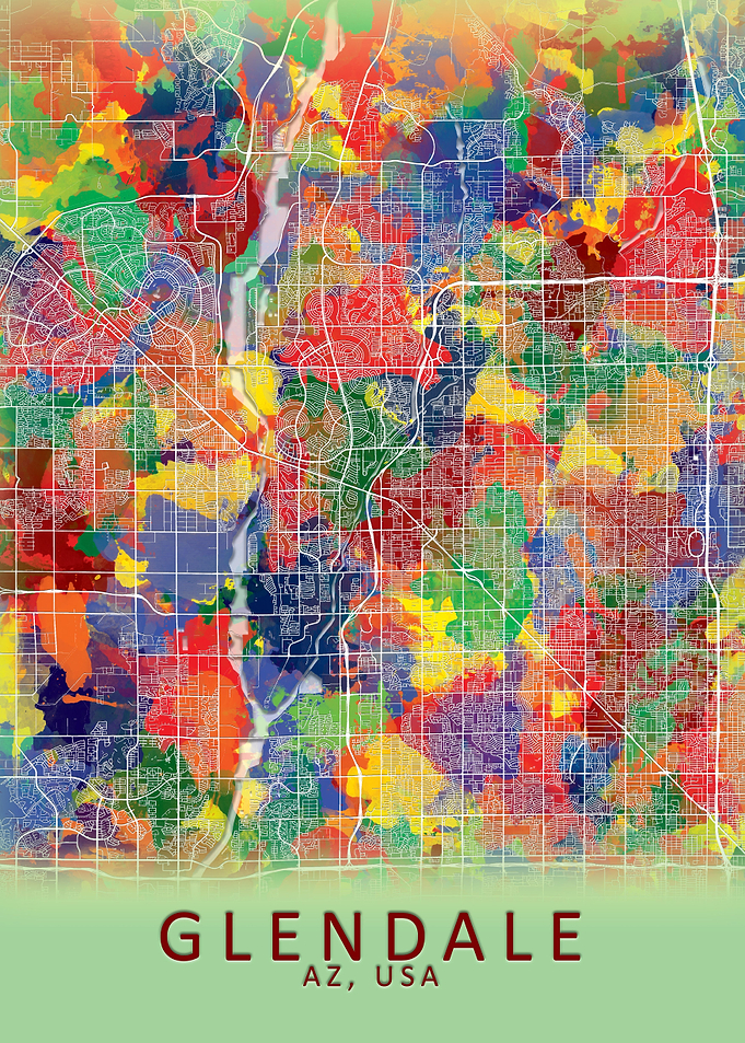 Glendale AZ USA City Map