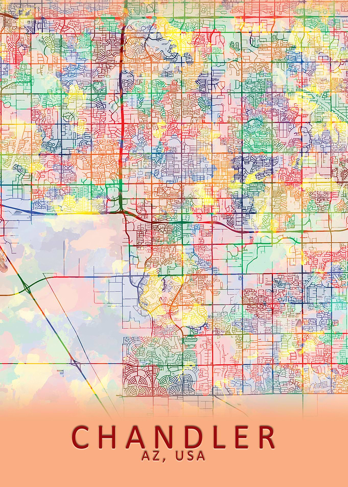 Chandler AZ USA City Map