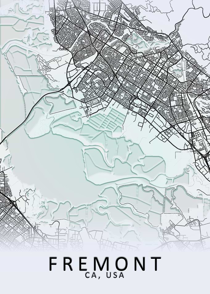 Fremont CA USA City Map