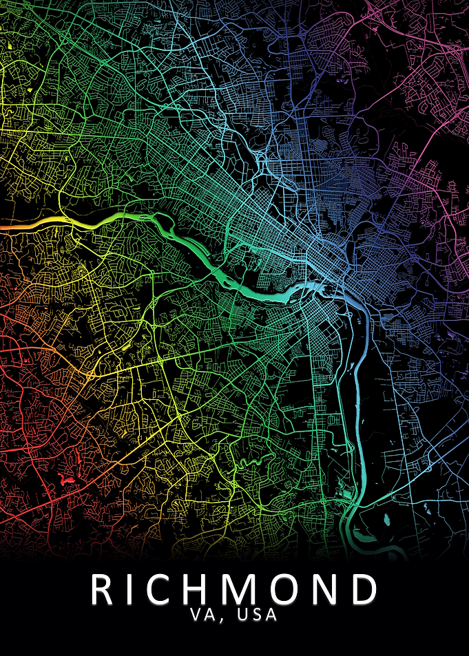 Richmond VA USA City Map