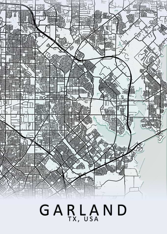 Garland TX USA City Map