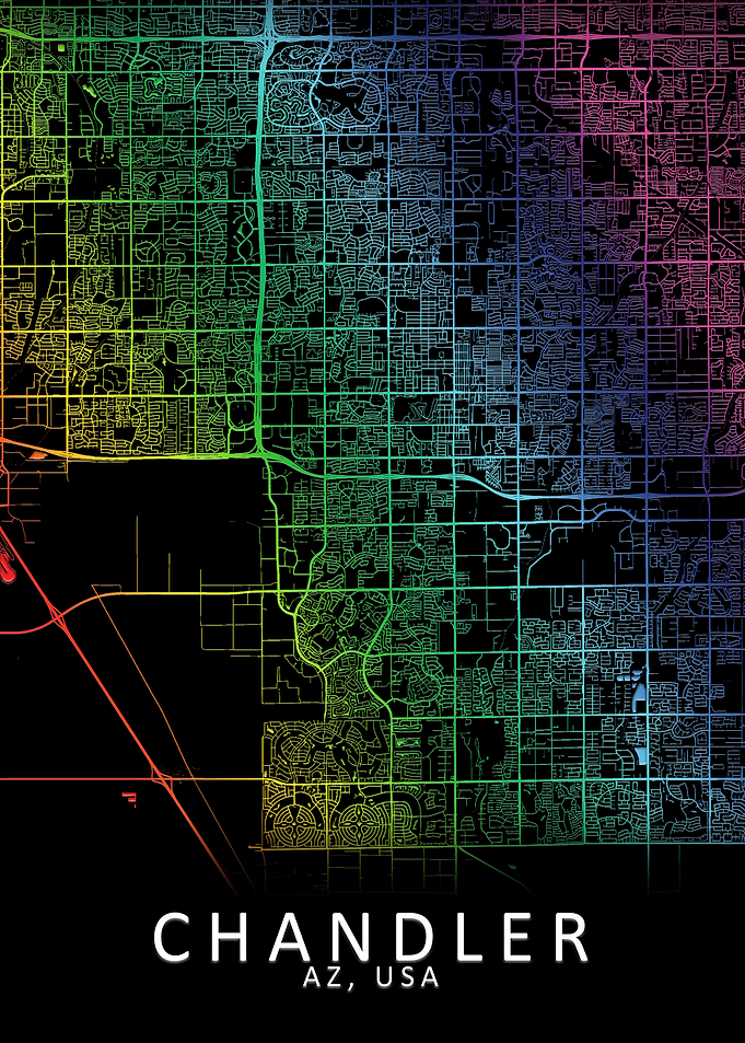 Chandler AZ USA City Map