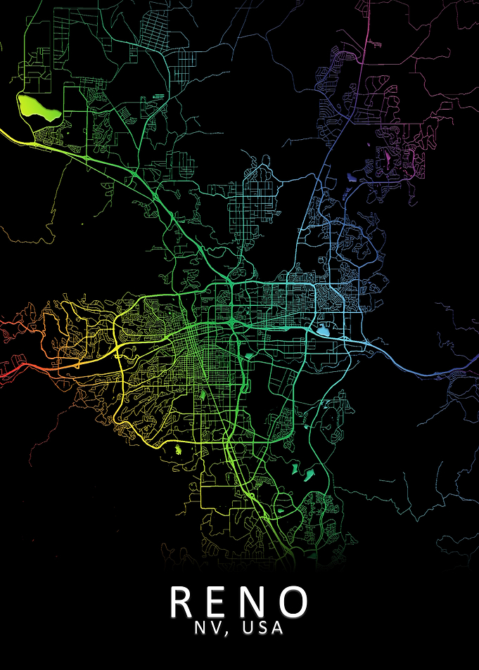 Reno NV USA City Map