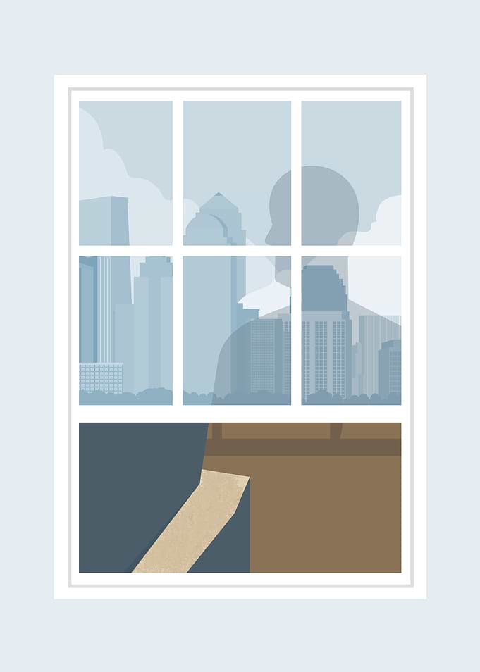 Man behind the window