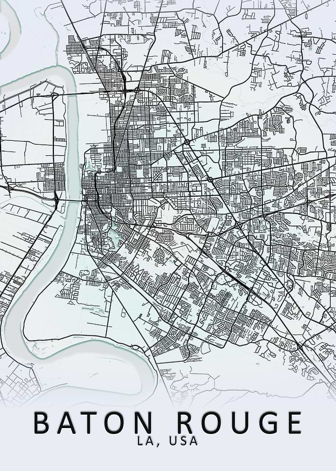 Baton Rouge USA City Map
