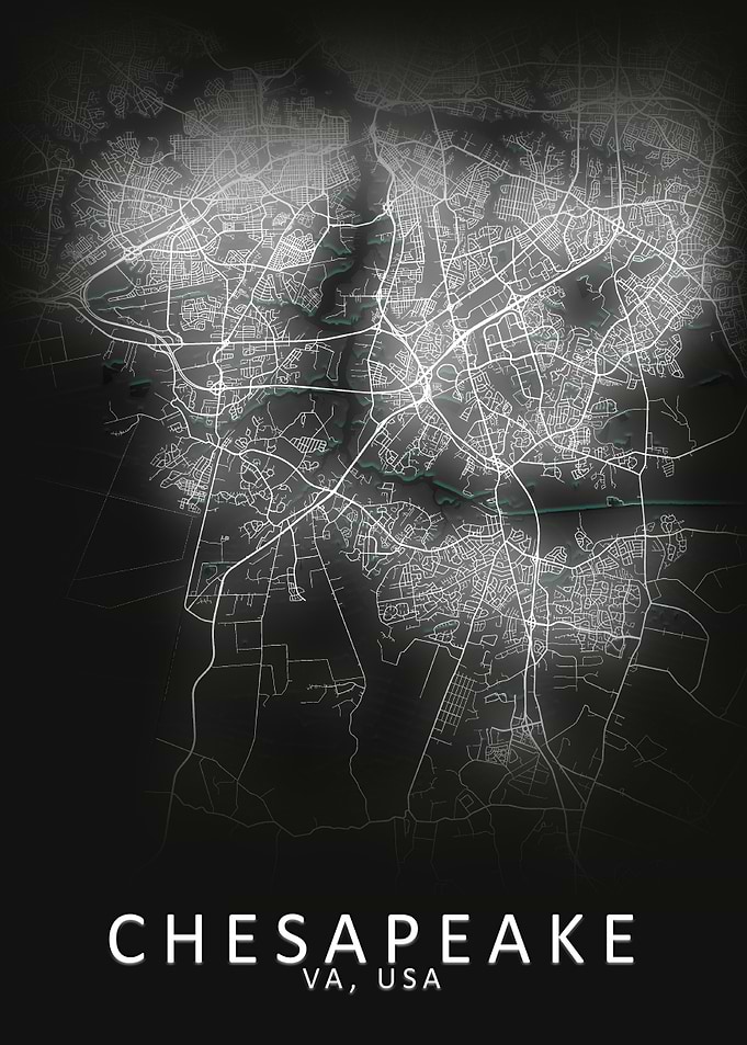 Chesapeake USA City Map
