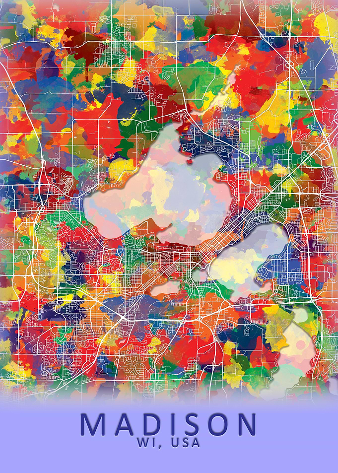 Madison WI USA City Map