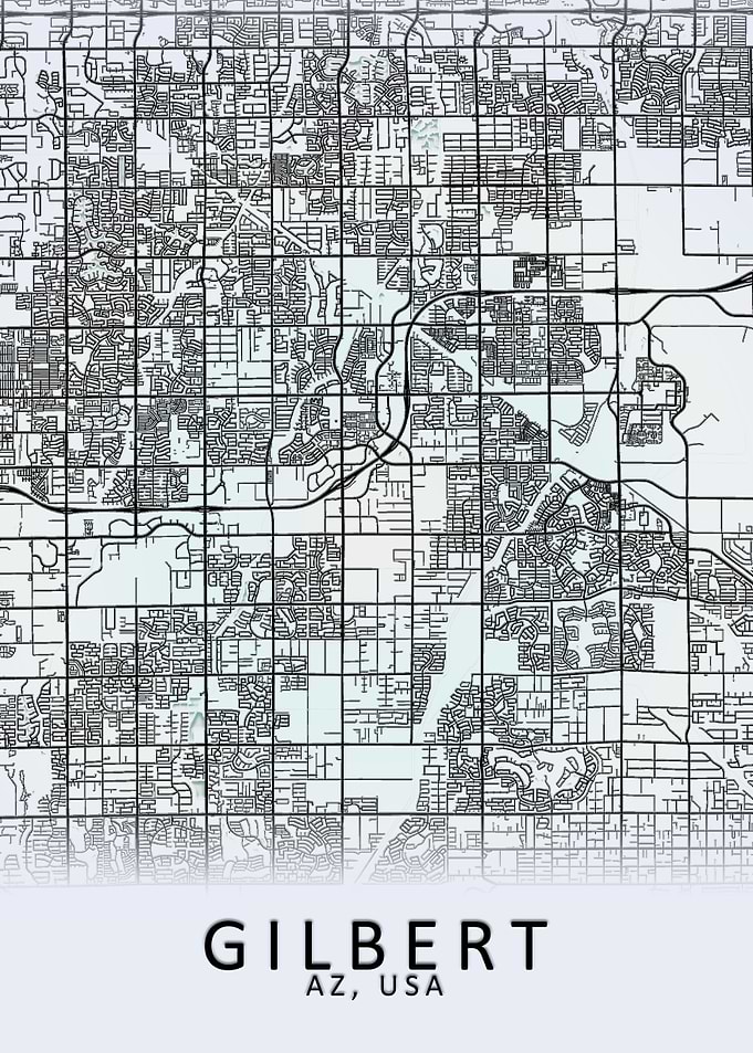 Gilbert AZ USA City Map