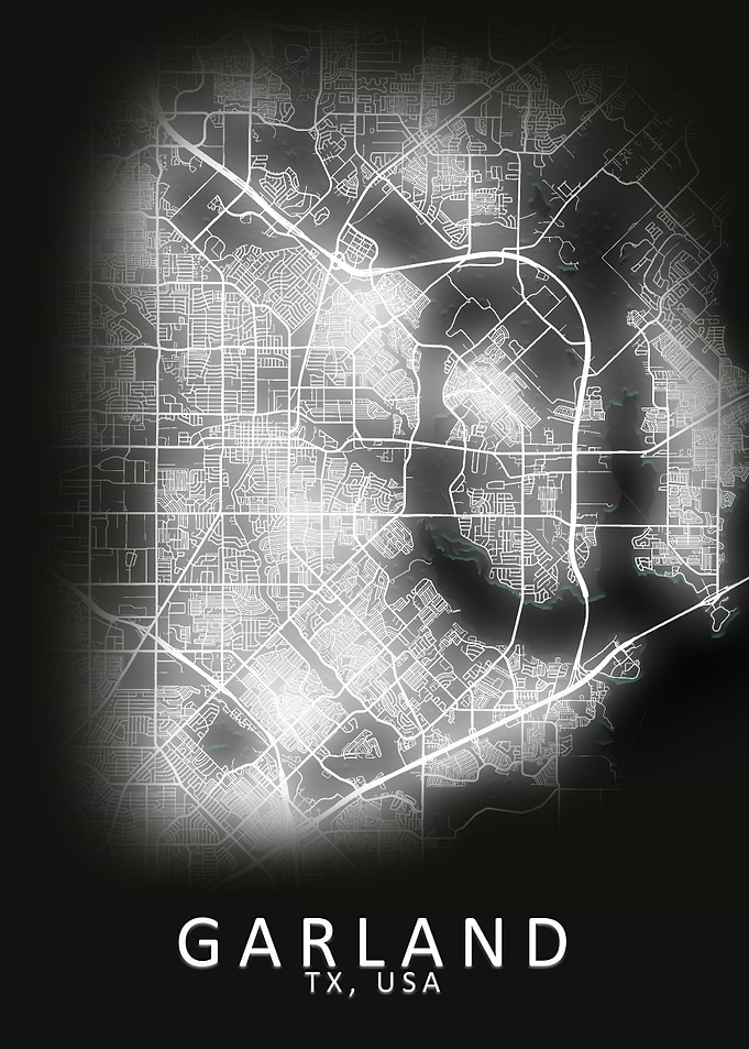 Garland TX USA City Map