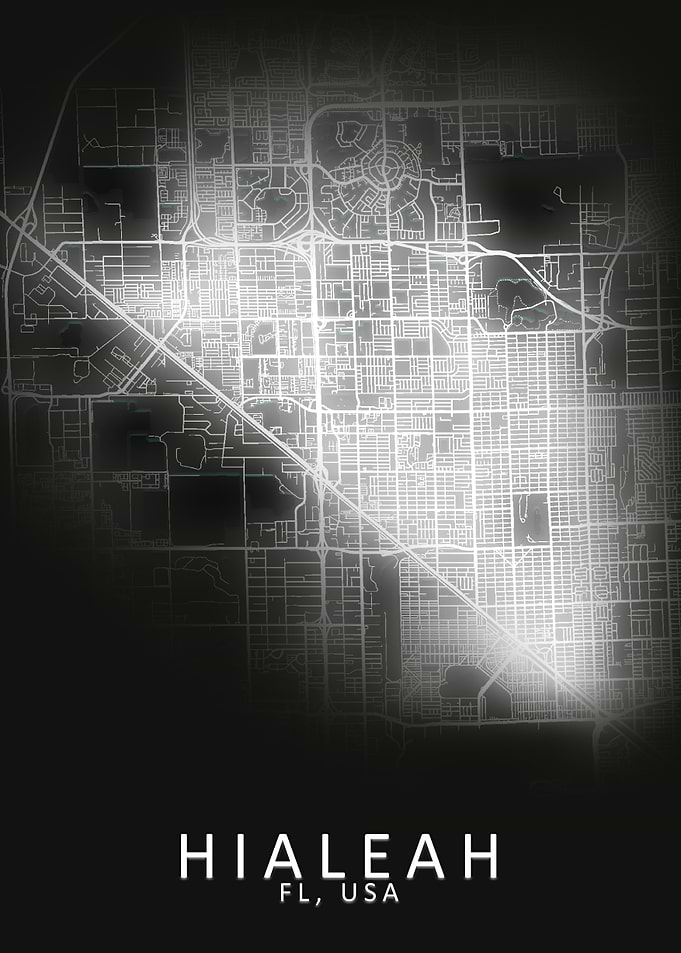 Hialeah FL USA City Map