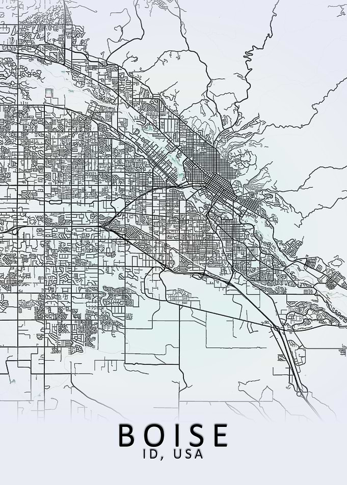 Boise ID USA City Map