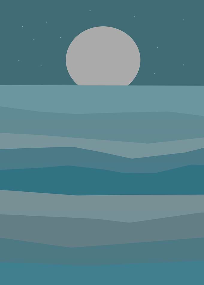 Night in the sea