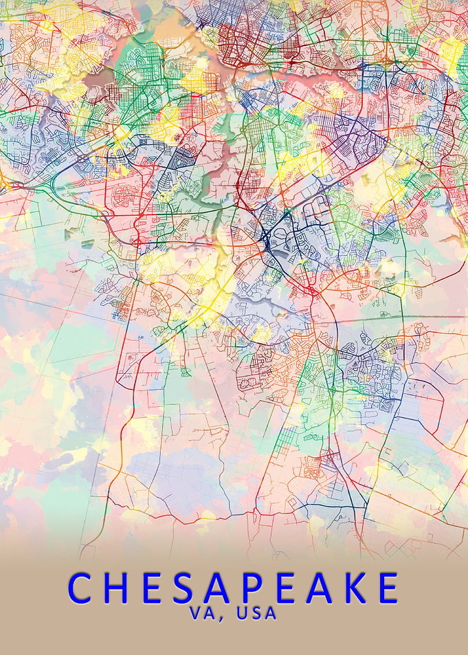 Chesapeake USA City Map