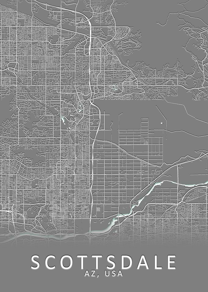 Scottsdale AZ USA City Map